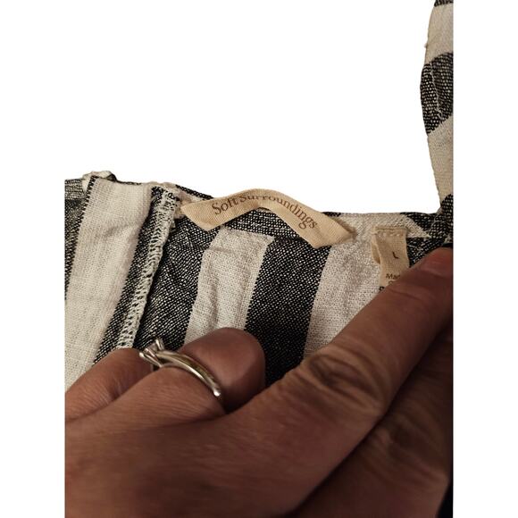 Soft Surroundings Sunset Tunic Womens Linen Blend Large Cold Shoulder Top (605) - Picture 4 of 8